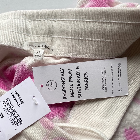 NEW Tie Dye Threads 4 Thought Comfortable Sustainable shorts - Picture 4 of 4